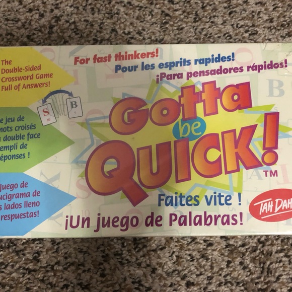 Gotta Be Quick The Double-sided Crossword Game Factory Sealed - Picture 1 of 2